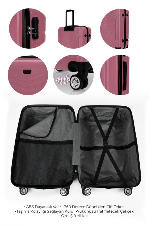 Redro Ross (Büyük ve Orta) Abs 2`li Set Gül Kurusu