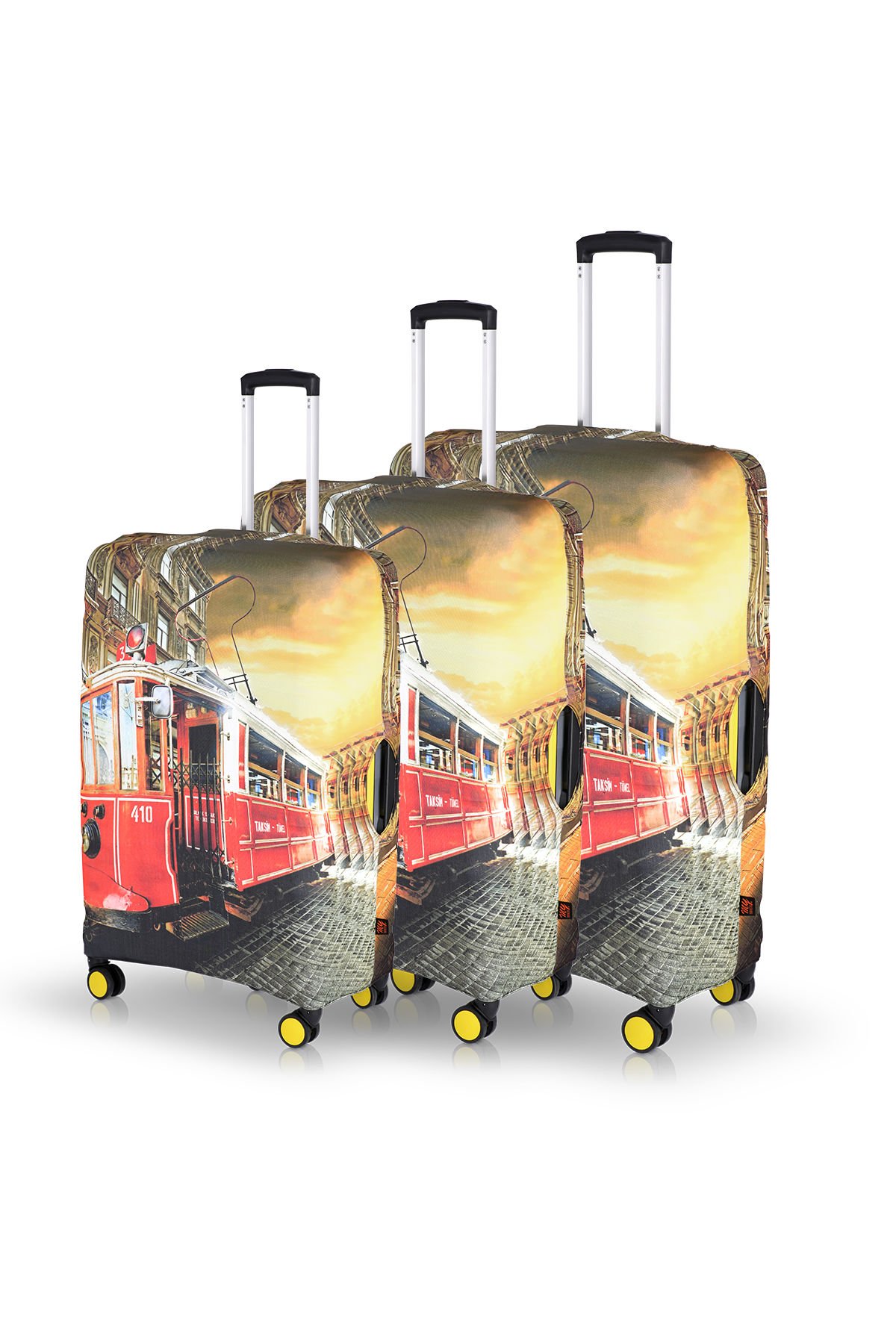 Valiz Kılıfı Bavul Koruyucu 3'lü Set (Taksim)