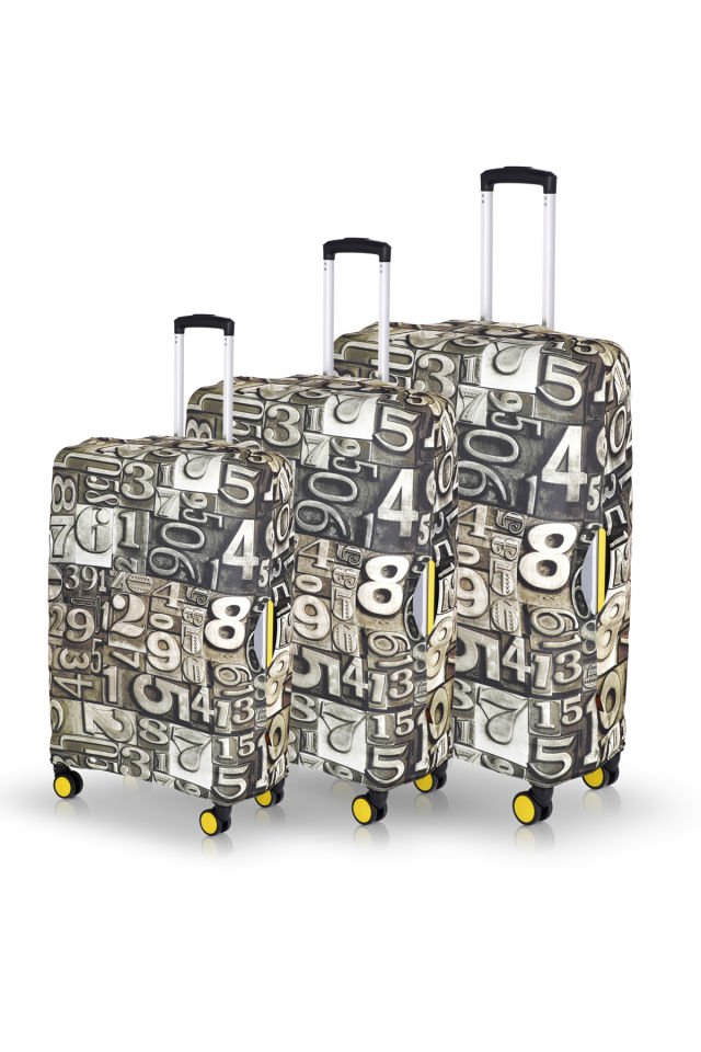 Valiz Kılıfı Bavul Koruyucu 3'lü Set (Sayılar)