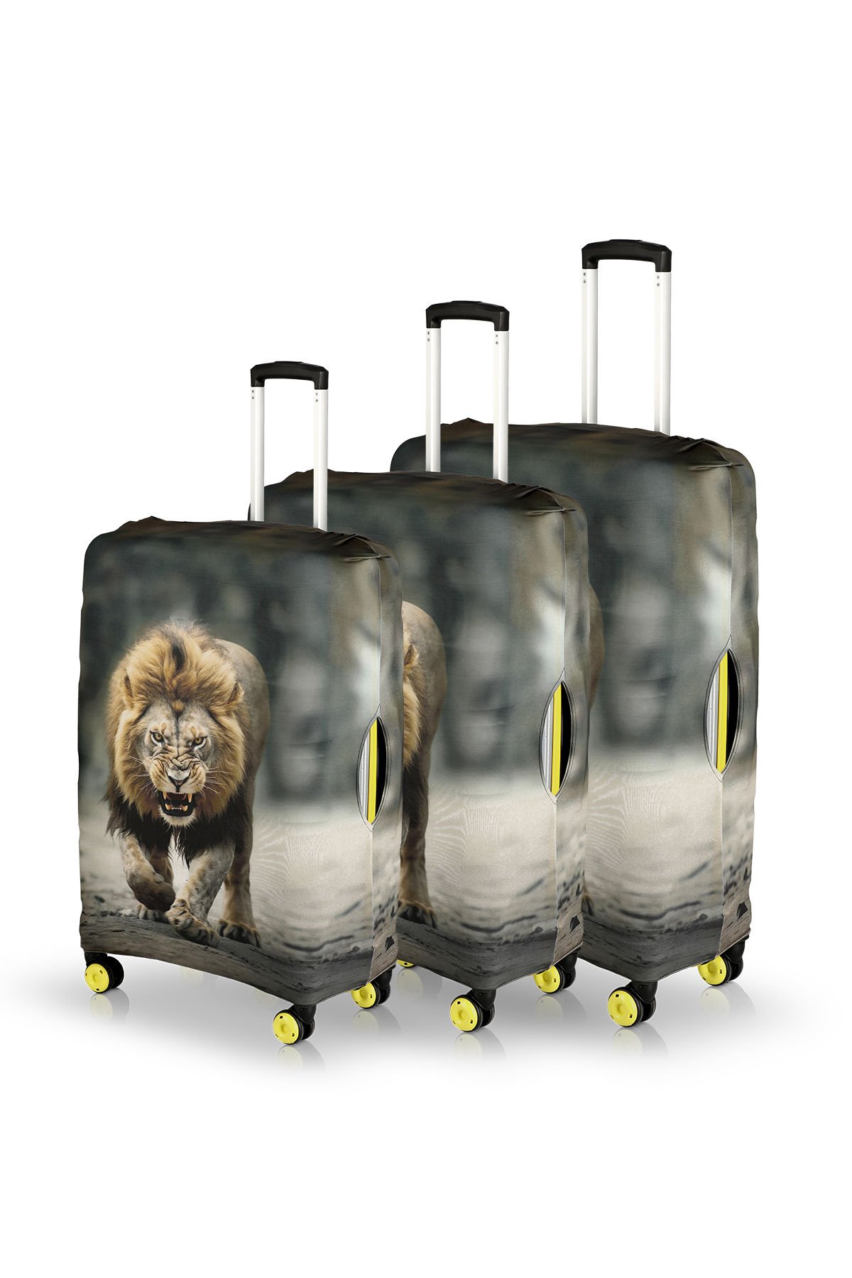 Valiz Kılıfı Bavul Koruyucu 3'lü Set (Aslan)