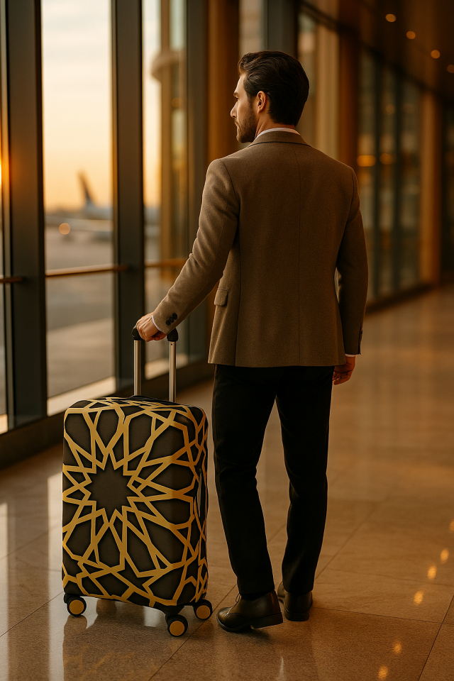 Valiz Kılıfı Bavul Koruyucu 3'lü Set (Desen)