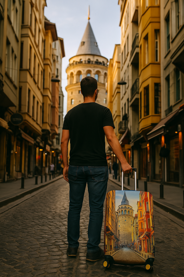 Valiz Kılıfı Bavul Koruyucu 3'lü Set (Galata)