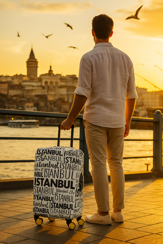 Valiz Kılıfı Bavul Koruyucu 3'lü Set (İstanbul)