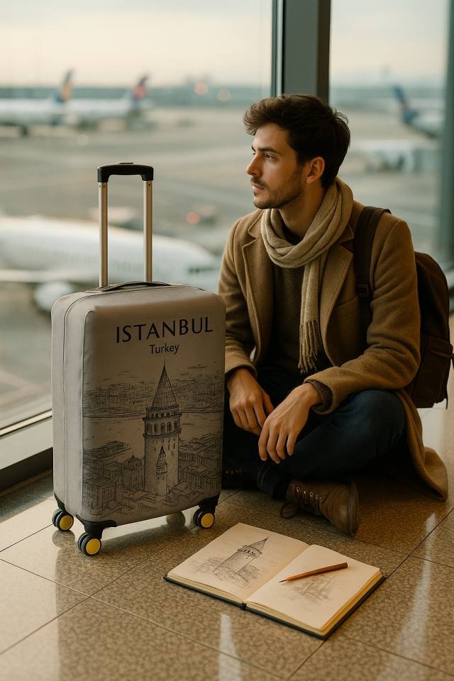 Valiz Kılıfı Bavul Koruyucu 3'lü Set (İstanbul2)