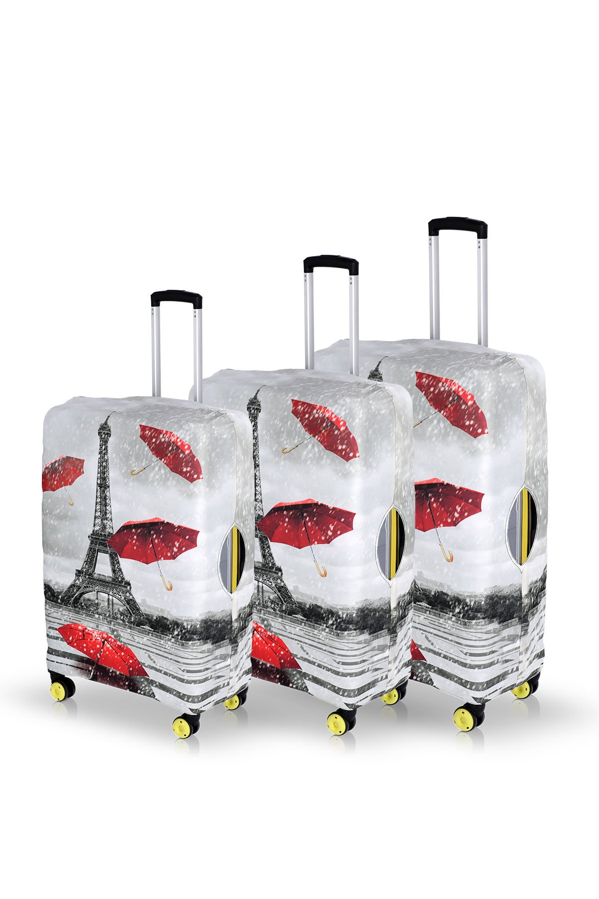 Valiz Kılıfı Bavul Koruyucu 3'lü Set (Paris)