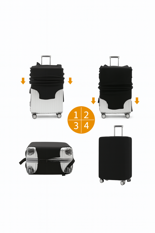 Valiz Kılıfı Bavul Koruyucu 3'lü Set (Paris2)