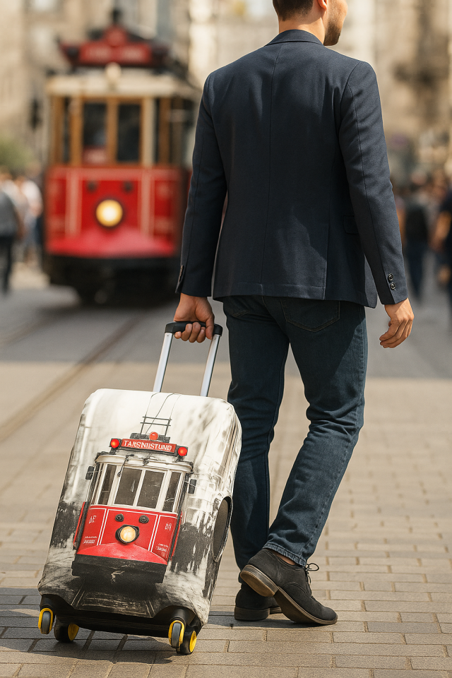 Valiz Kılıfı Bavul Koruyucu 3'lü Set (Taksim2)