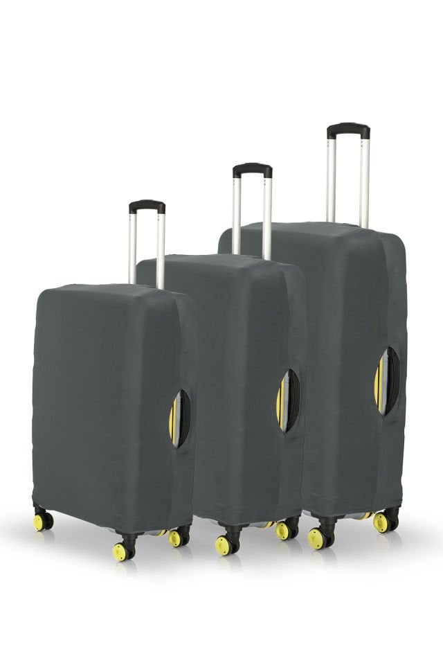 Valiz Kılıfı Bavul Koruyucu 3'lü Set (Füme)